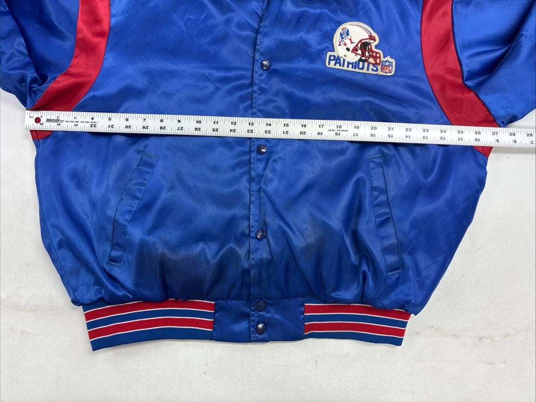 Vintage New England Patriots Satin Bomber Jacket Size XL NFL