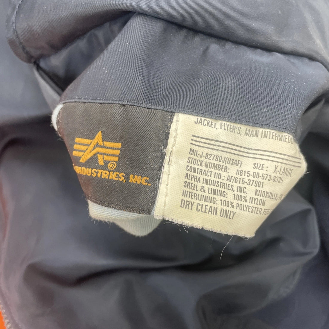 Alpha Industries NASA USAF Flight Bomber Jacket Size XL Reversible