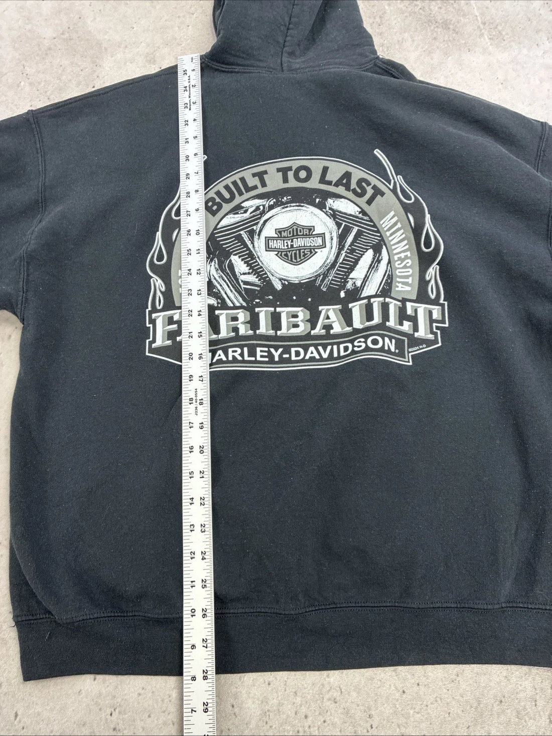 Harley Davidson Motorcycles Built To Last Sweatshirt Hoodie Size XL
