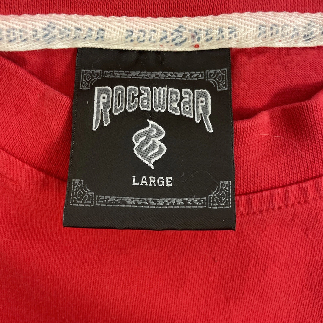 Vintage Rocawear T-Shirt Size Large Red Y2K