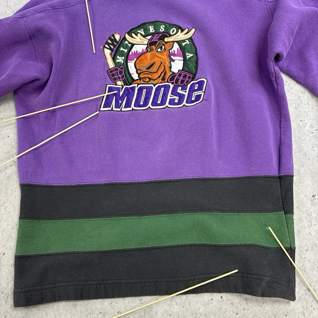 Vintage Minnesota Moose Sweatshirt Crewneck Size XL 90s IHL