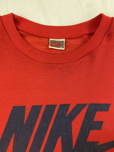 Vintage Nike Sweatshirt Crewneck Size XL Red Spell Out Swoosh 90s