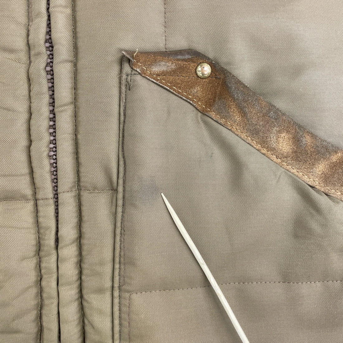 Vintage Bob Allen Quilted Coat Jacket Size Medium Brown