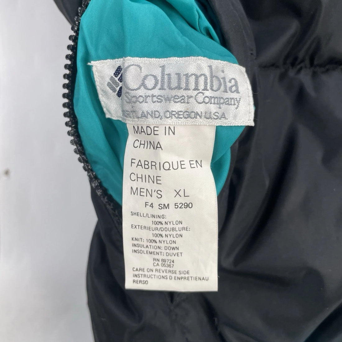 Vintage Columbia Puffer Bomber Jacket Size XL Reversible