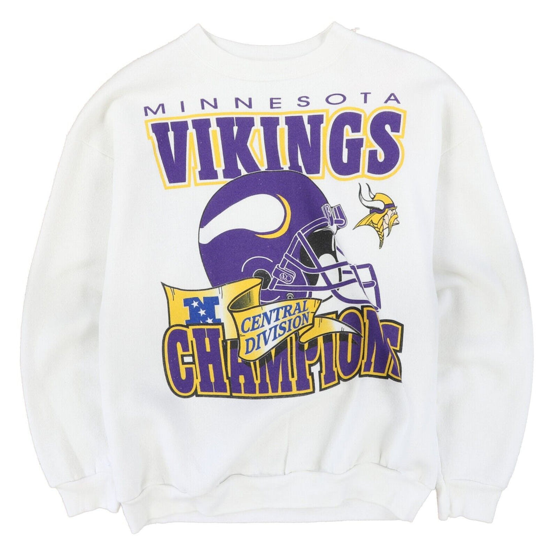 Vintage Minnesota Vikings Division Champs Sweatshirt Crewneck Size Large 90s NFL