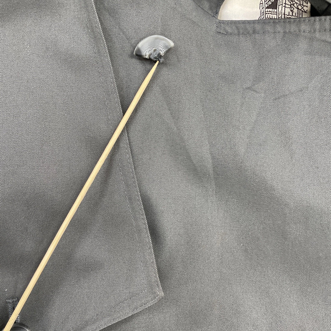 Vintage London Towne Double Breasted Trench Coat Jacket Size 40 Reg Gray