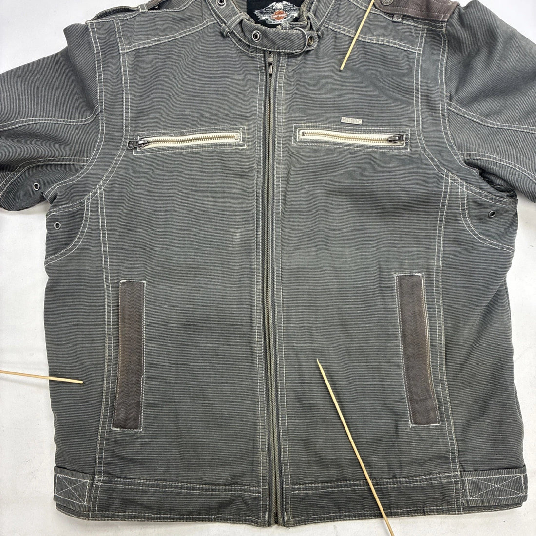 Harley Davidson Motorcycles Cafe Racer Ironwood Cotton Jacket Size Large