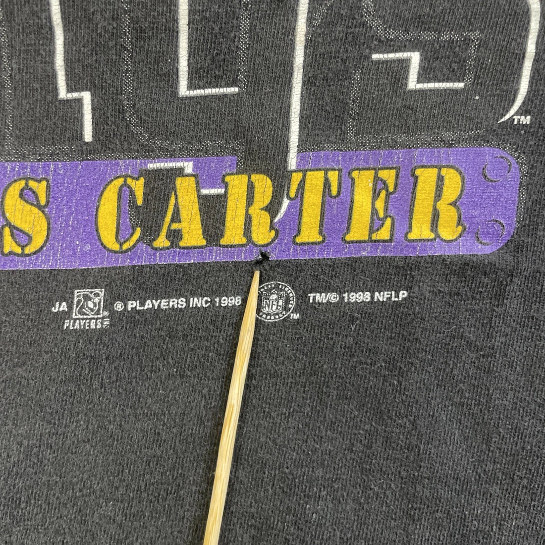 Vintage Minnesota Vikings Cris Carter T-Shirt Size Large 1998 90s NFL