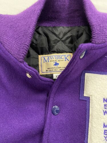 Vintage New Mexico University Letterman Wool Leather Varsity Bomber Jacket XS
