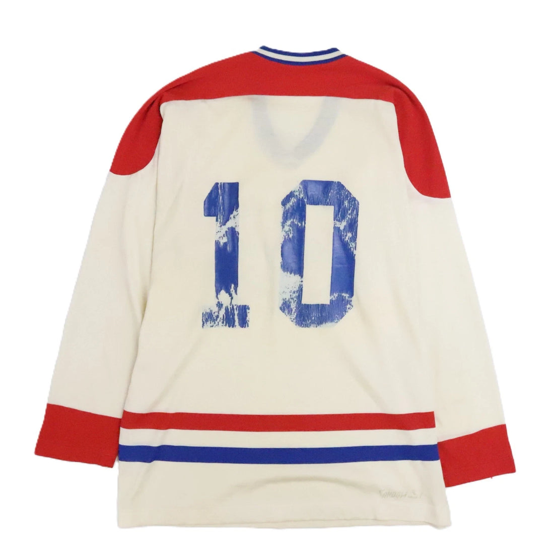 Vintage Montreal Canadiens Guy LaFleur Sandow Sporting Knit Jersey Large 80s NHL