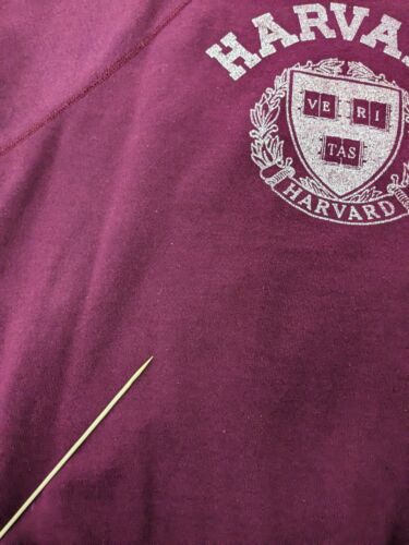 Vintage Harvard Crimson Crest Sweatshirt Crewneck Size XL Burgundy 90s NCAA