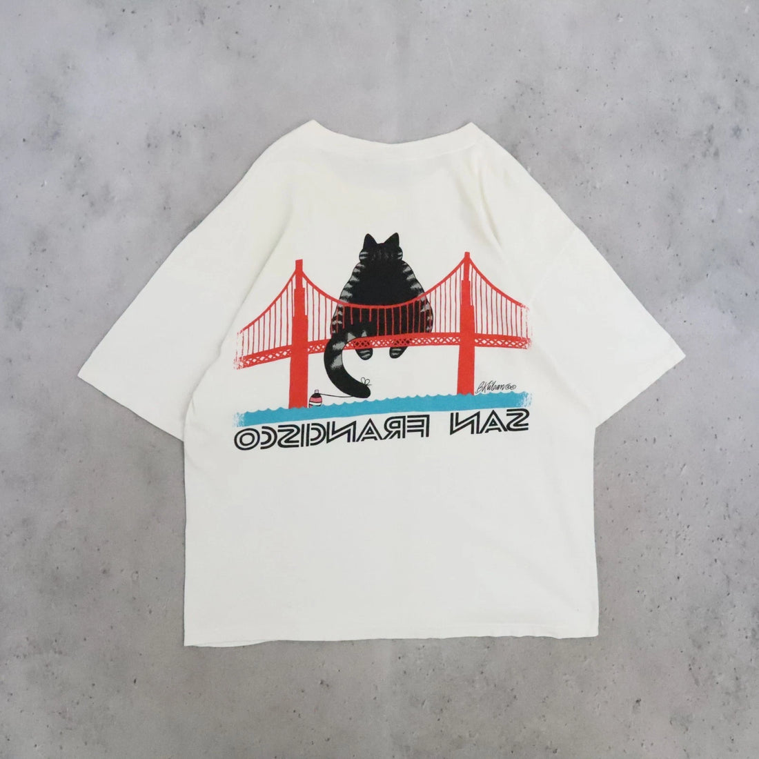 San Francisco Cat B Kliban Crazy T-Shirt Size Large