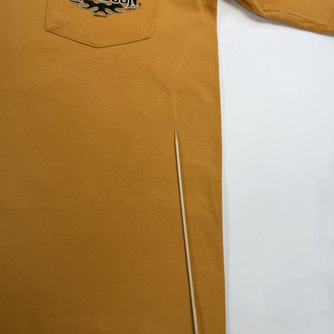 Vintage Harley Davidson Long Sleeve Pocket T-Shirt Size Medium Yellow