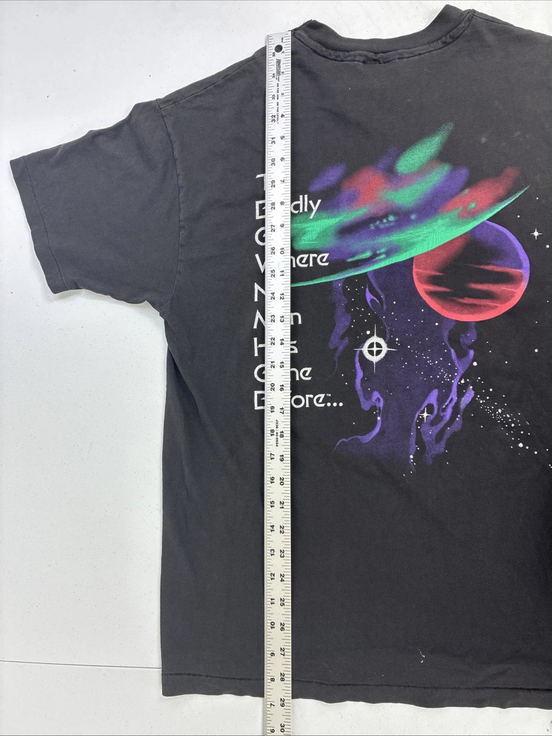 Vintage Star Trek To Boldly Go Where No Man Has Gone Before T-Shirt Large 90s