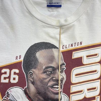 Vintage Washington Redskins Clinton Portis Caricature Reebok T-Shirt Size XL NFL