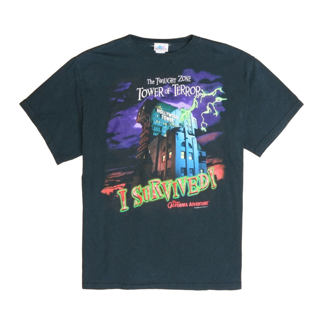 Vintage The Twilight Zone Tower of Terror I Survived Disney World T-Shirt Medium