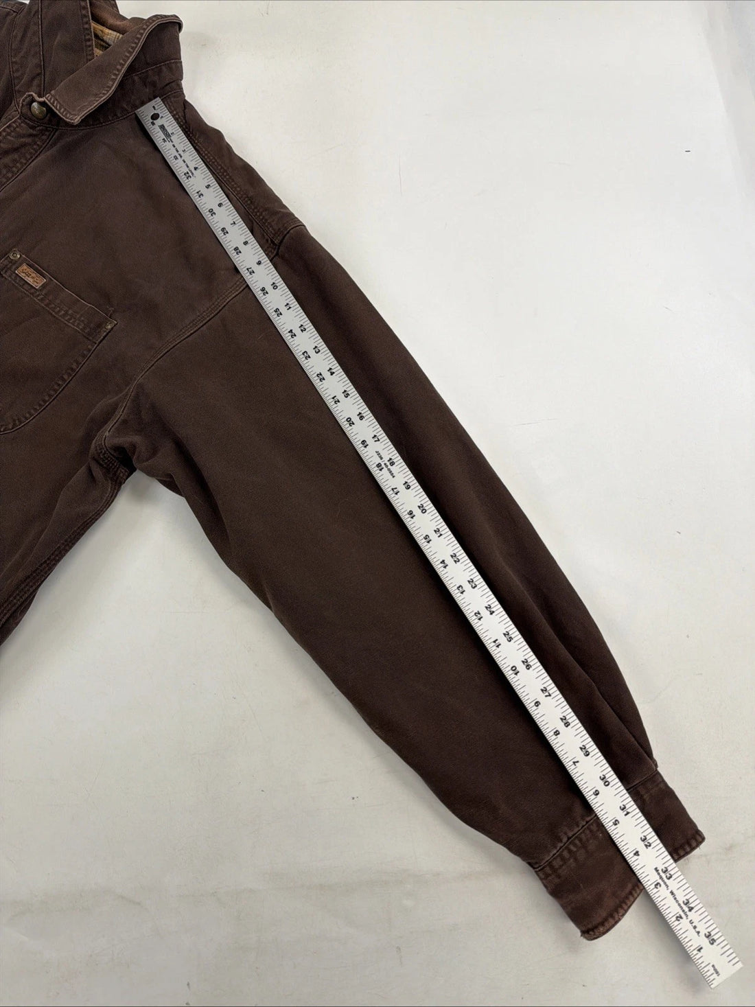 Carhartt Button Up Work Shirt Size XL Brown Plaid Lined