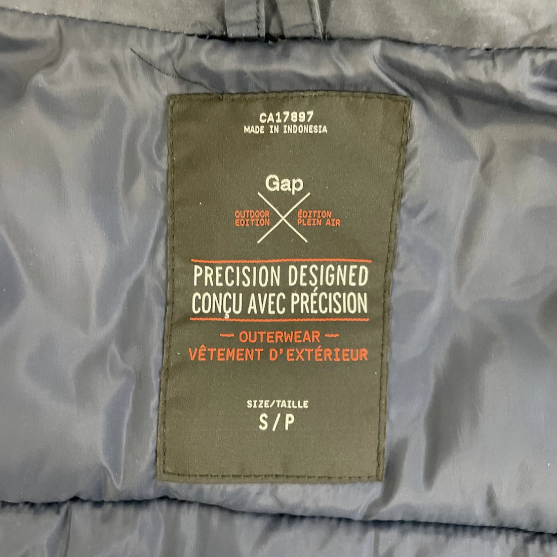 Gap Puffer Vest Jacket Size Small Blue Insulated