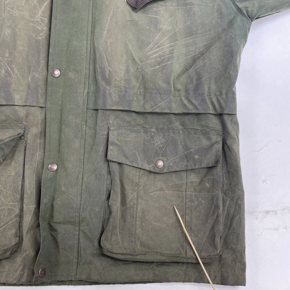 Vintage Australian Outback Waxed Cotton Coat Jacket Size XL Green