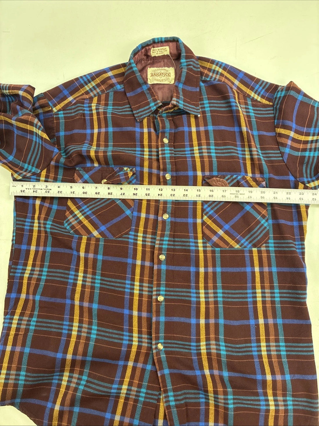 Vintage Saugatuck Dry Goods Flannel Button Up Shirt Size Large