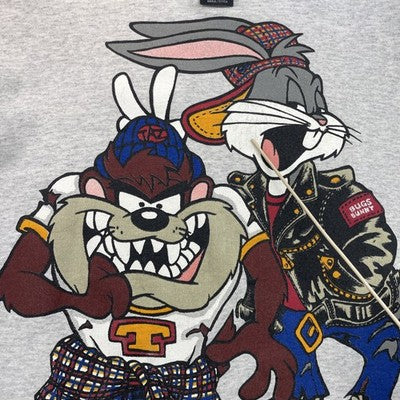 Vintage Bugs Bunny Taz Crewneck Sweatshirt Size Small Warner Bros 1993 90s