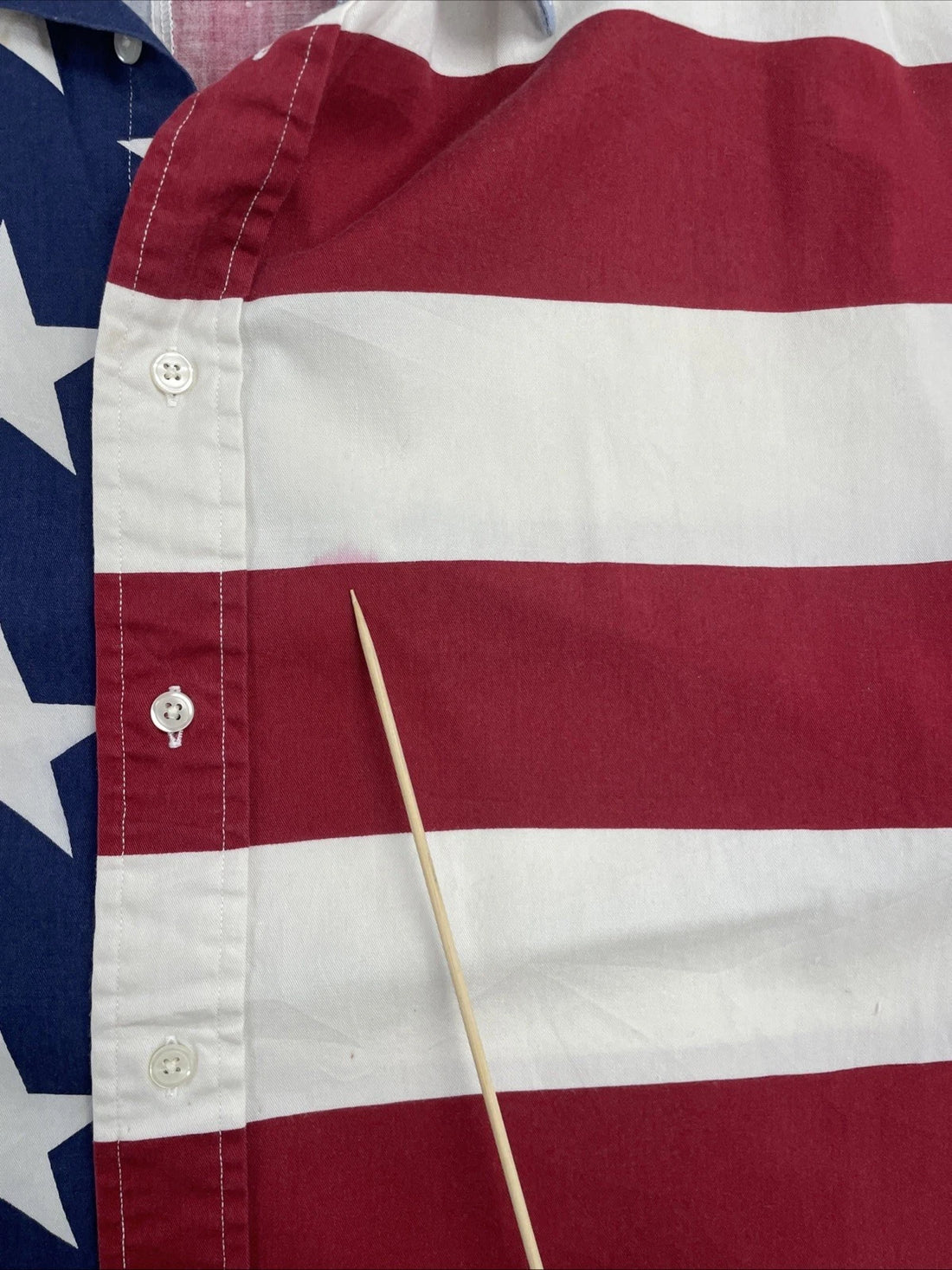 Tommy Hilfiger USA Flag Button Up Shirt Size XL America All Over Print