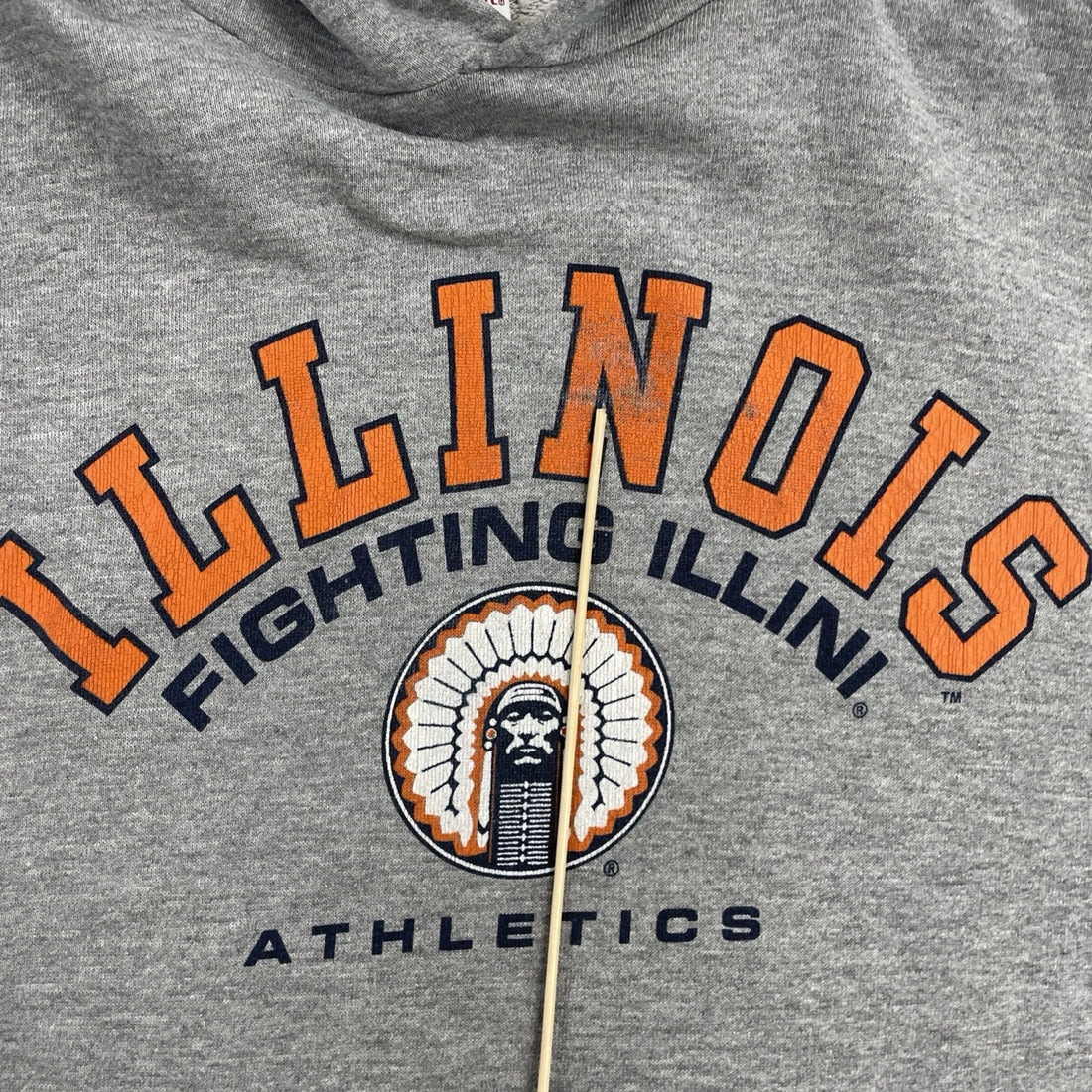 Illinois Fighting Illini Russell Athletic Sweatshirt Hoodie Large NCAA