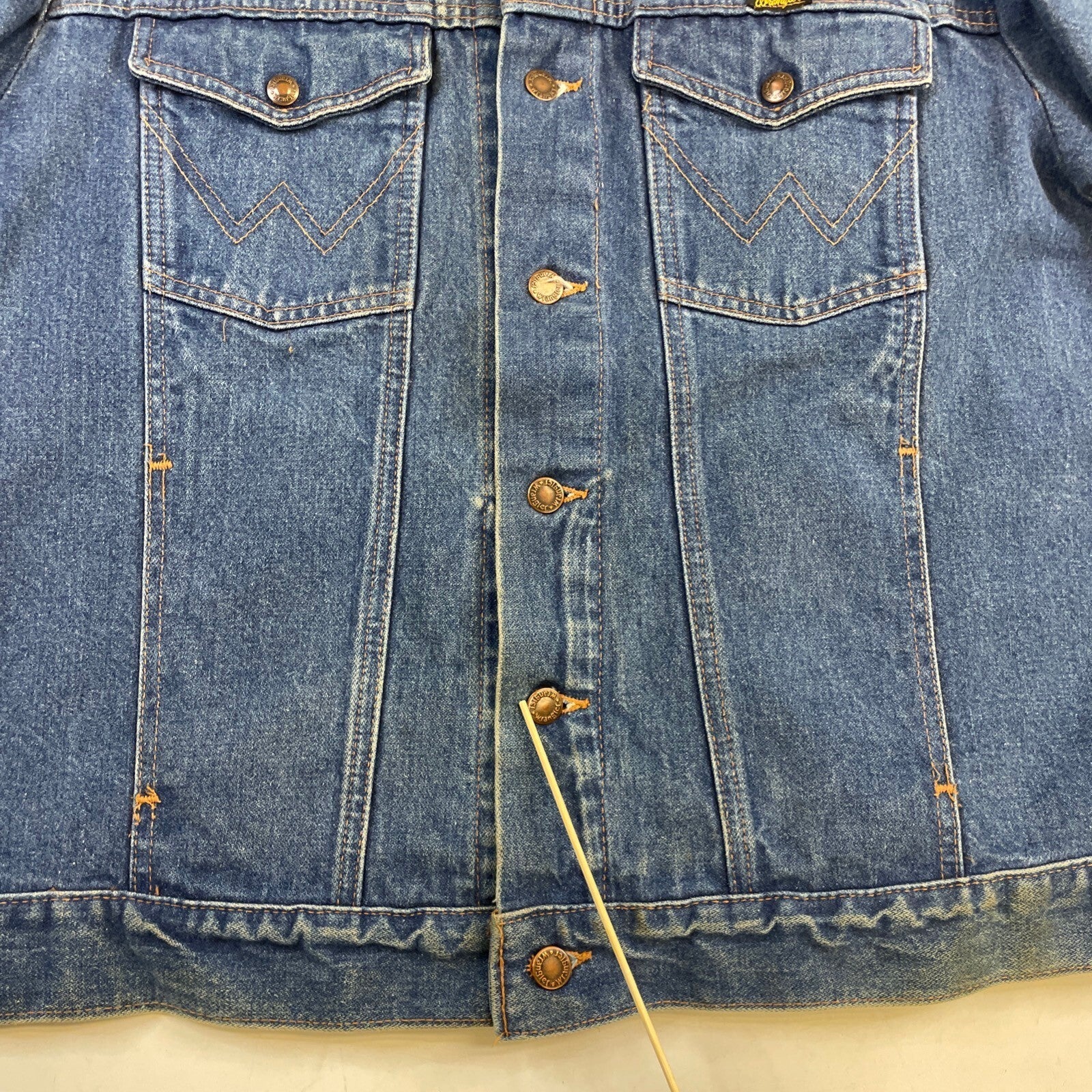 Vintage Wrangler Western Denim Trucker Jacket Size XL