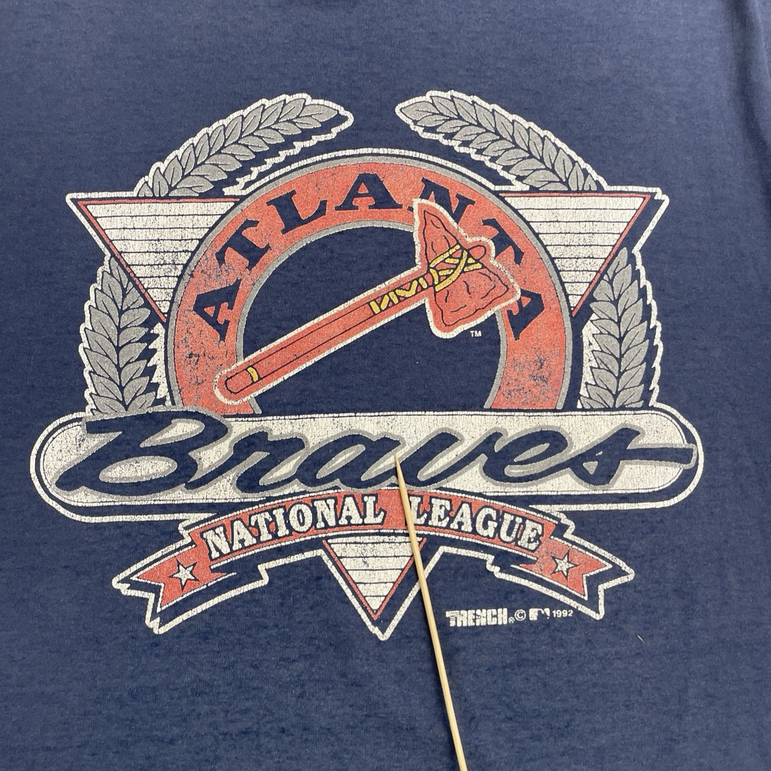 Vintage Atlanta Braves T-Shirt Size XL 1992 90s MLB