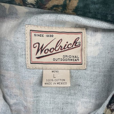 Vintage Woolrich Button Up Shirt Size Large All Over Print