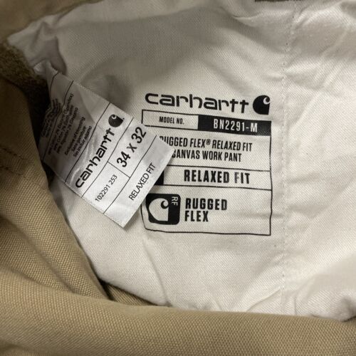 Carhartt Chino Work Pants Size 34 X 32 Beige