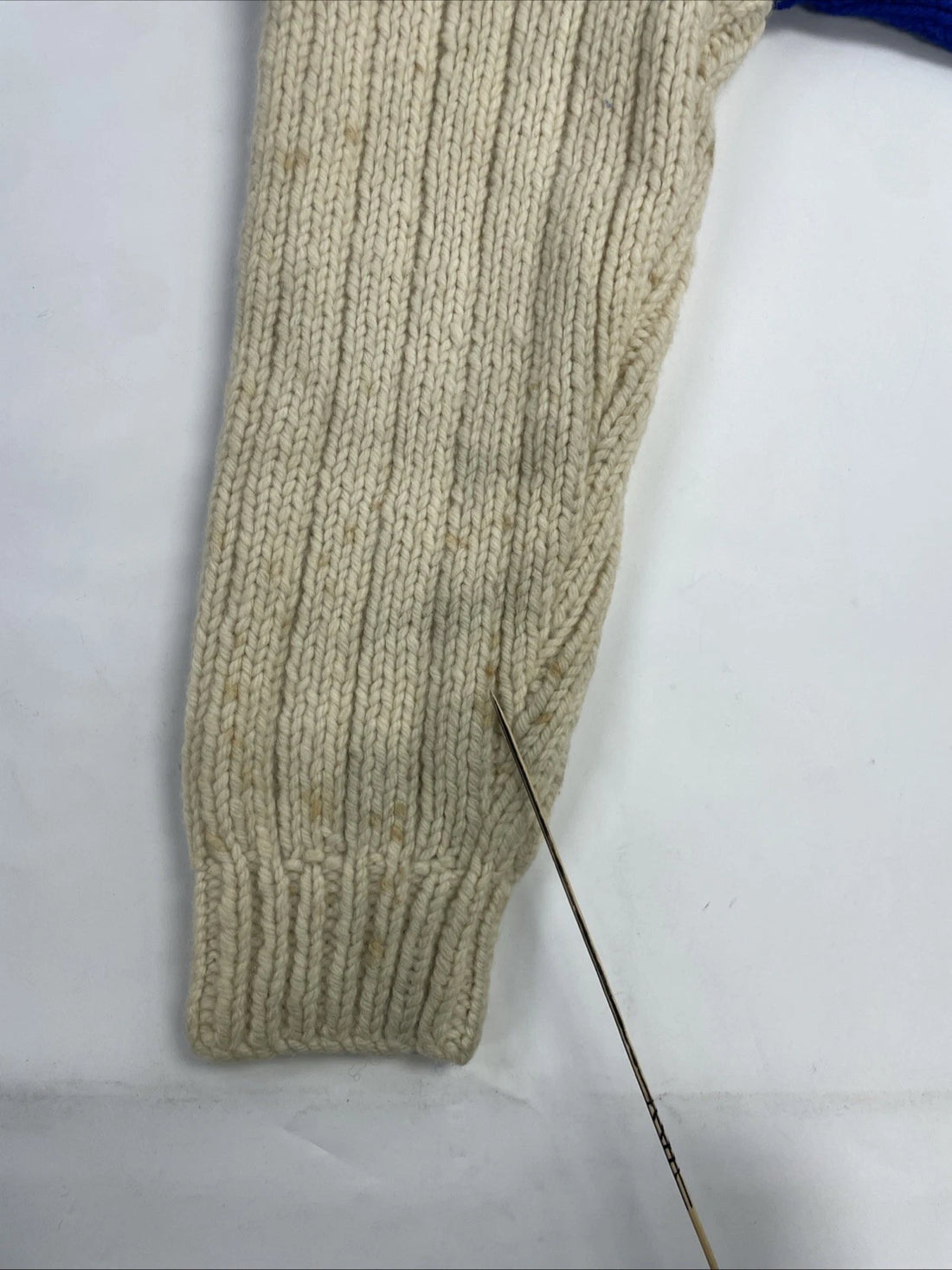 Vintage Quebec Fleur De Lis Wool Knit Sweater Size Large