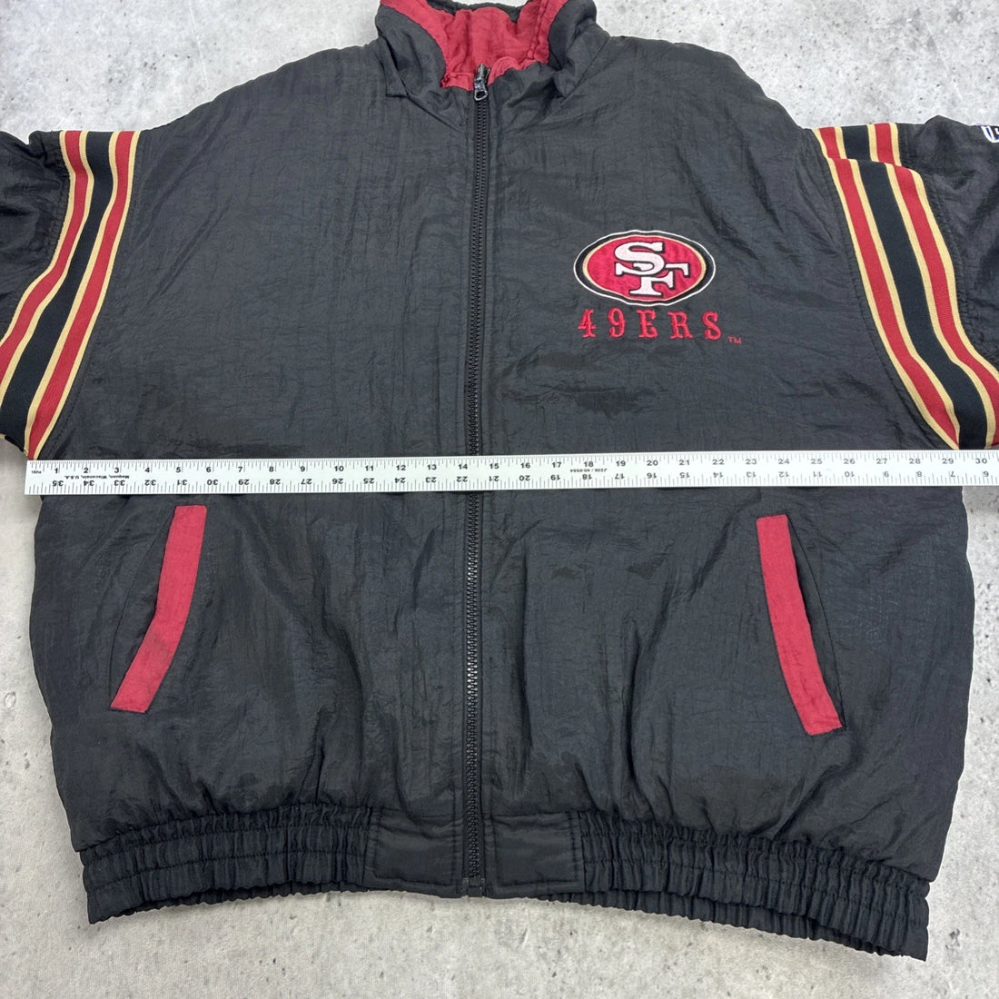 Vintage San Francisco 49ers Pro Player Puffer Jacket Size 2XL Reversible NFL