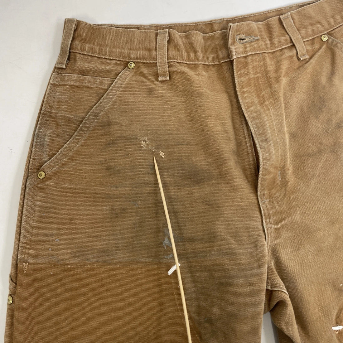 Carhartt Canvas Carpenter Work Pants 30 X 31 Brown