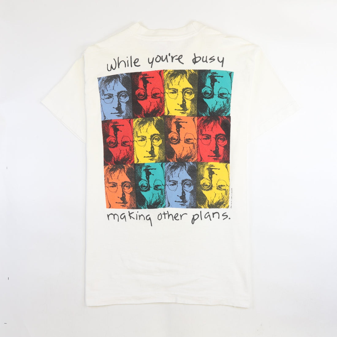Vintage John Lennon Life Is What Happens To You T-Shirt Size Large 90s