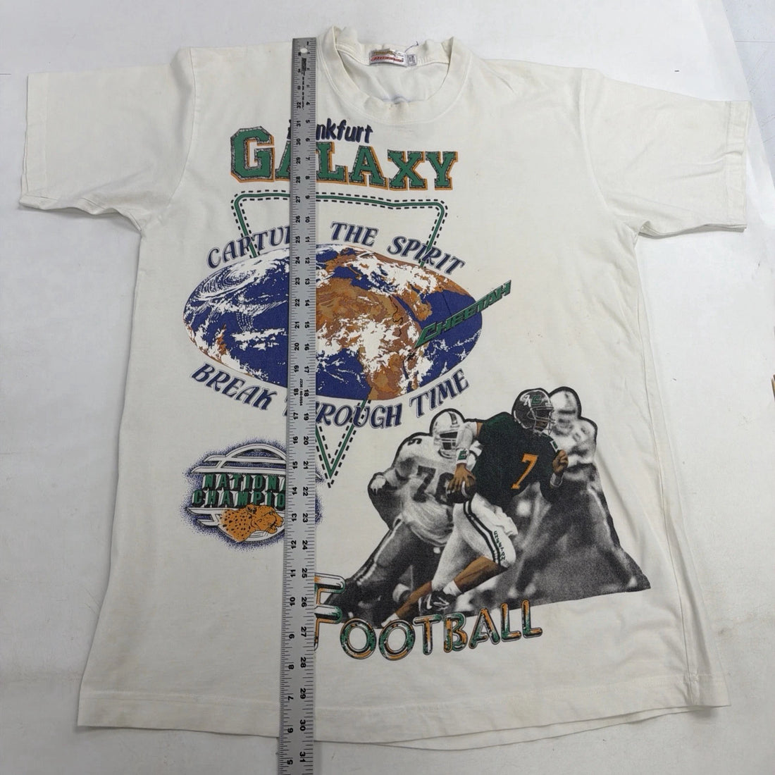 Vintage Frankfurt Galaxy National Champions Football T-Shirt Size XL