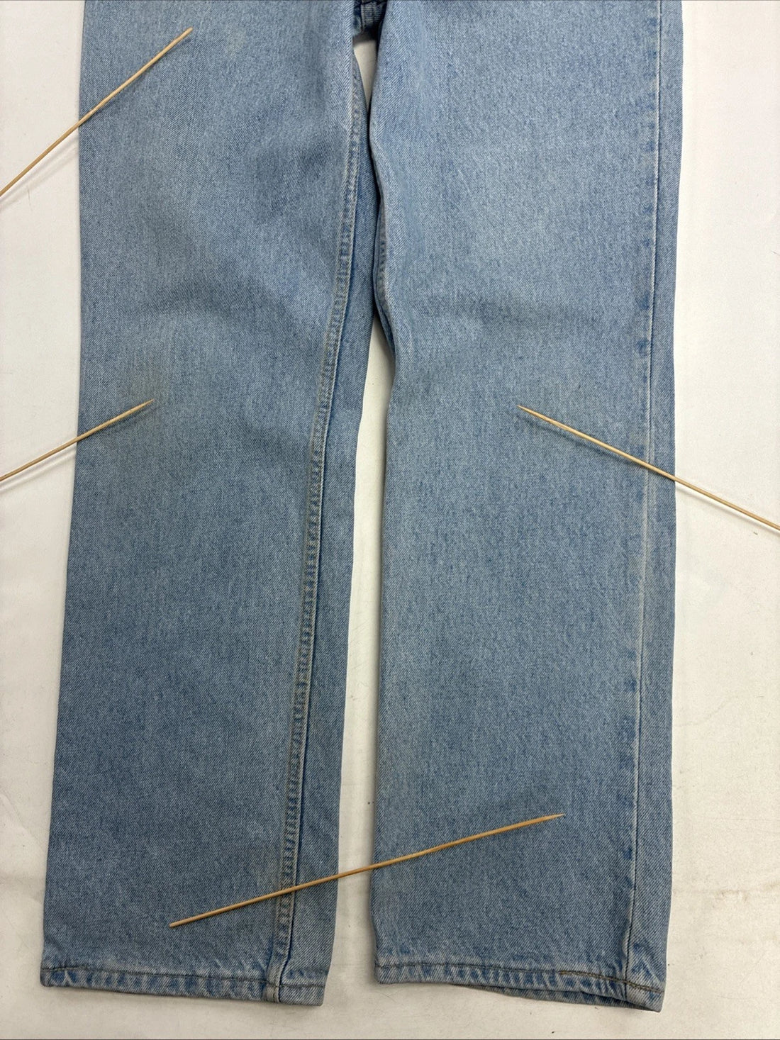 Vintage Levi Strauss & Co 619 Denim Jeans Pants 38 X 32 Light Wash Orange Tab