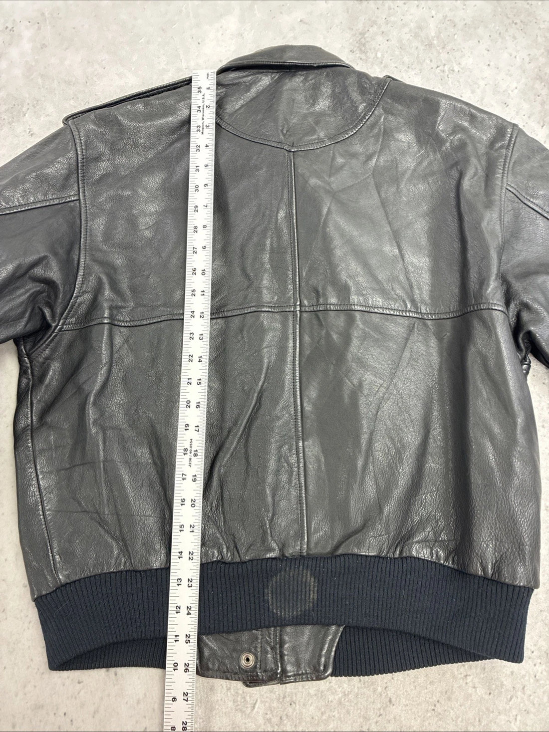 Vintage Flight Club Leather Bomber Jacket Size Large