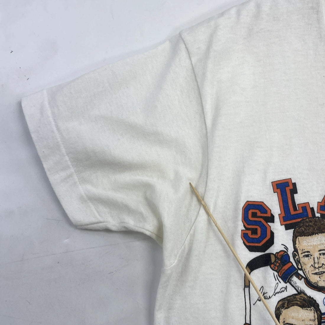 Vintage Edmonton Oilers Slap Shot Caricature T-Shirt Size Large NHL