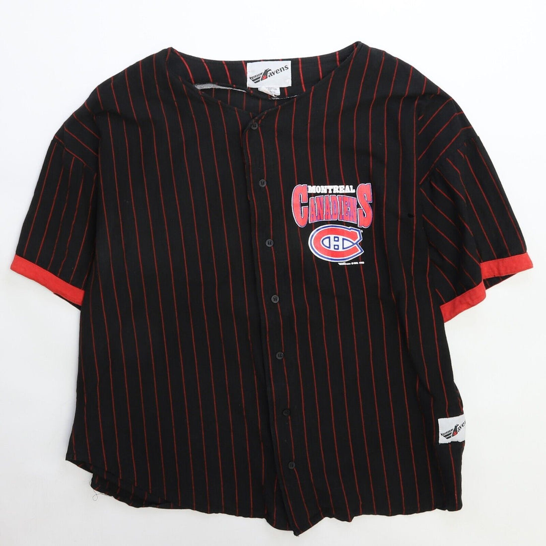 Vintage Montreal Canadiens Baseball Jersey Size XL 1993 90s NHL