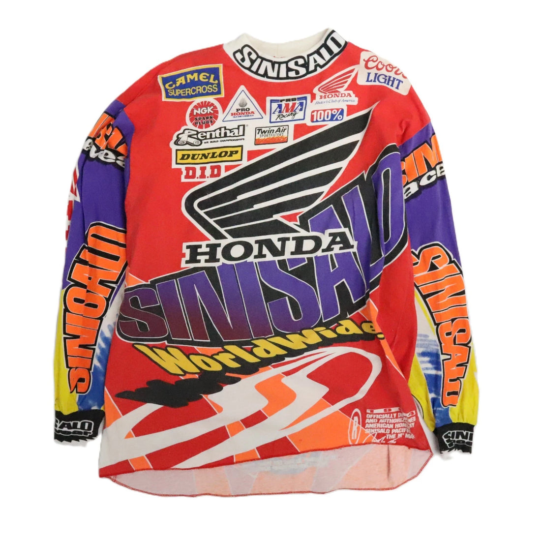 Vintage Jeremy McGrath Honda Sinisalo Motocross Jersey XL 1994 90s