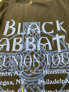 Vintage Black Sabbath Reunion Tour T-Shirt Size XL Black Band