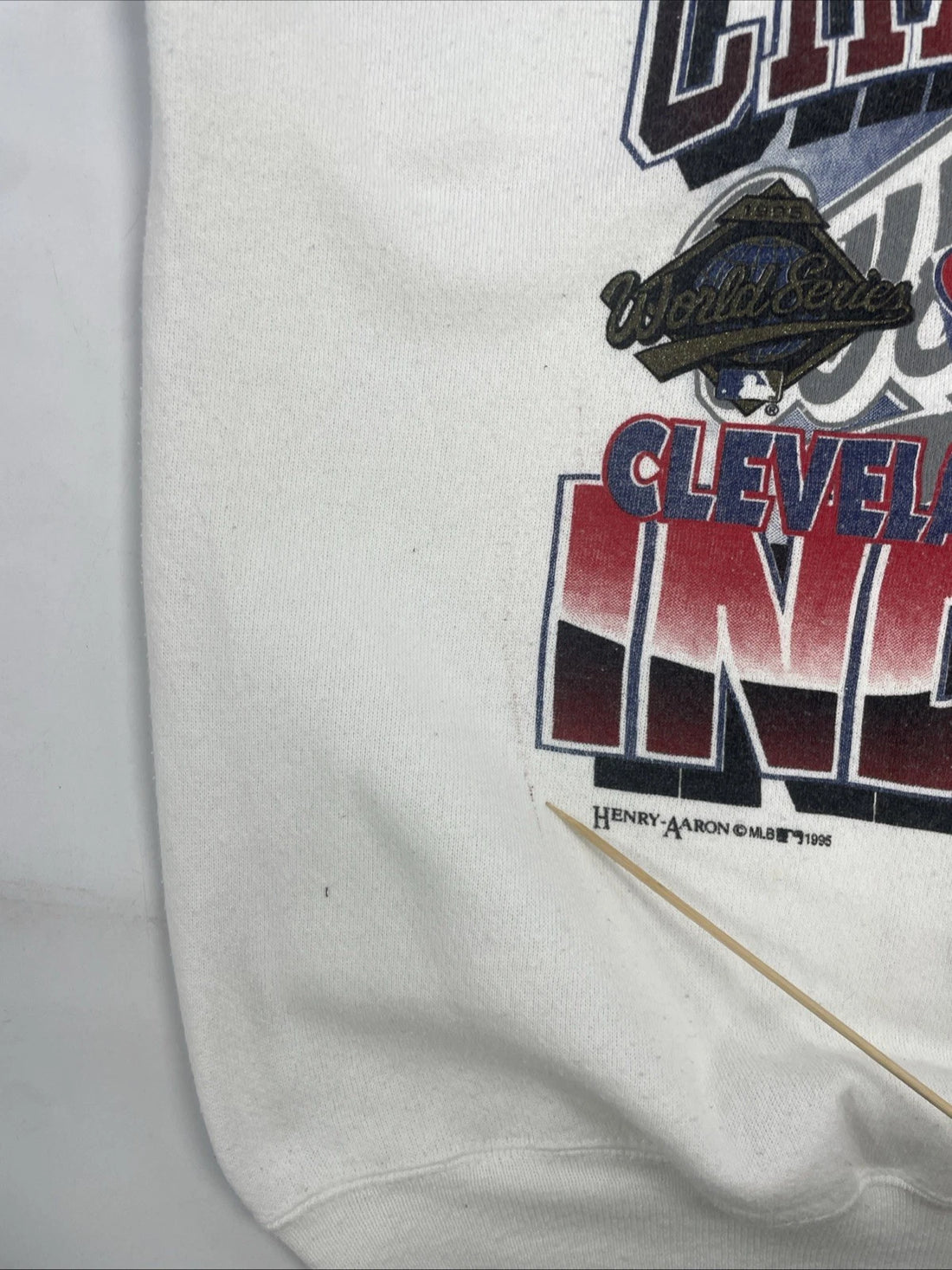 Vintage Cleveland Indians AL Champs Crewneck Sweatshirt Size Large 1995 90s MLB