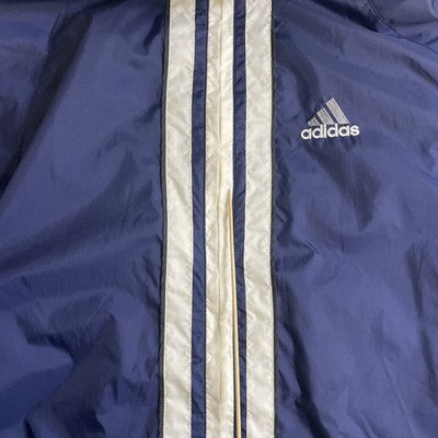 Vintage Adidas Windbreaker Light Jacket Size Large Blue