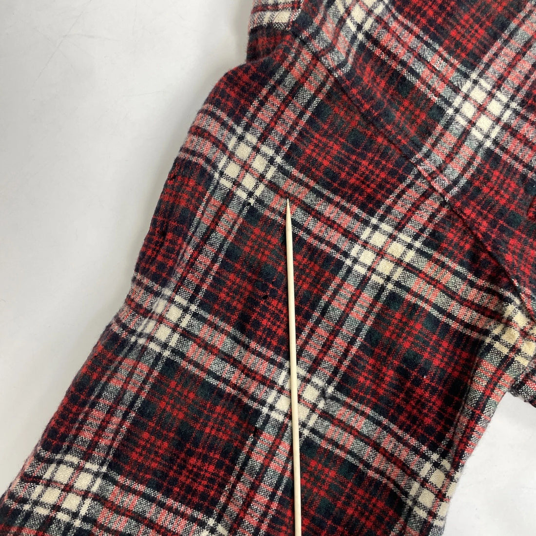 Wool Button Up Shirt Size Medium Red Plaid
