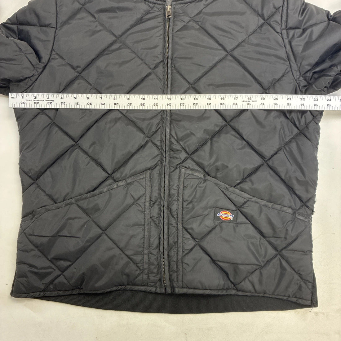 Dickies Quilted Bomber Work Jacket Size Medium Black