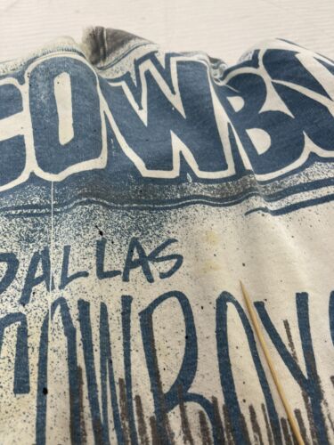 Vintage Dallas Cowboys AOP Sweatshirt Crewneck Size Medium 90s NFL