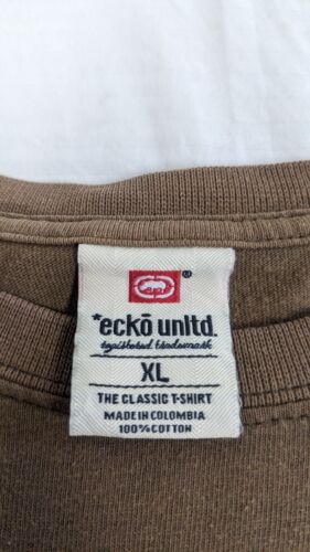 Vintage Ecko Unltd Rhino T-Shirt Size XL Brown Y2K