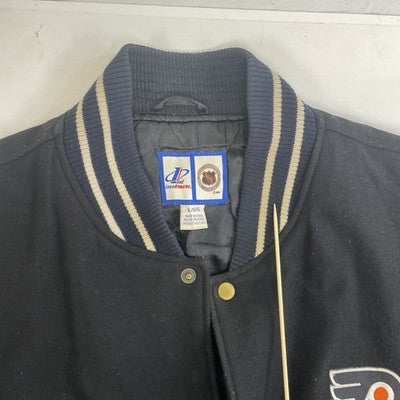 Vintage Philadelphia Flyers Logo Athletic Wool Varsity Jacket Size Large NHL
