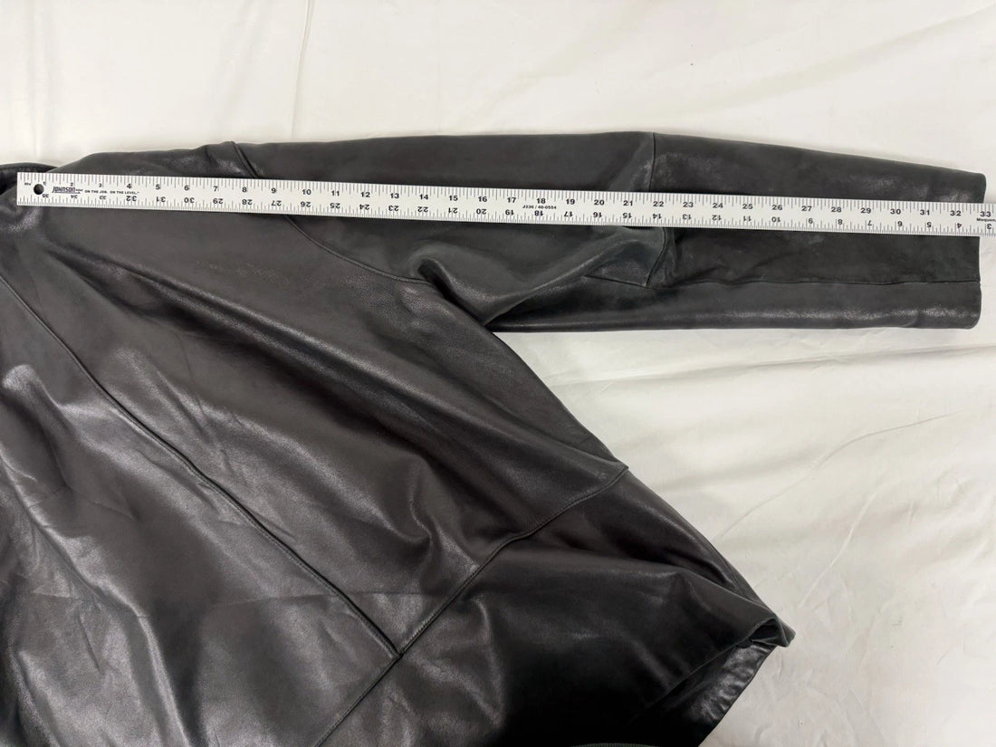 Wilsons Leather Coat Jacket Size Large Black